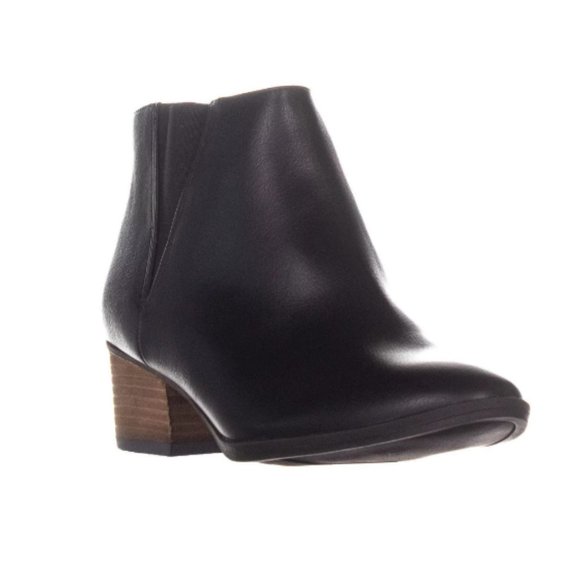 Dr. Scholl's Ankle Booties Tumbler Black Leather Heeled Boot SZ 7.5 - Picture 3 of 16